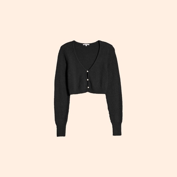 Reformation | Sweaters | Reformation Lotte Cropped Cardigan Black | Poshmark